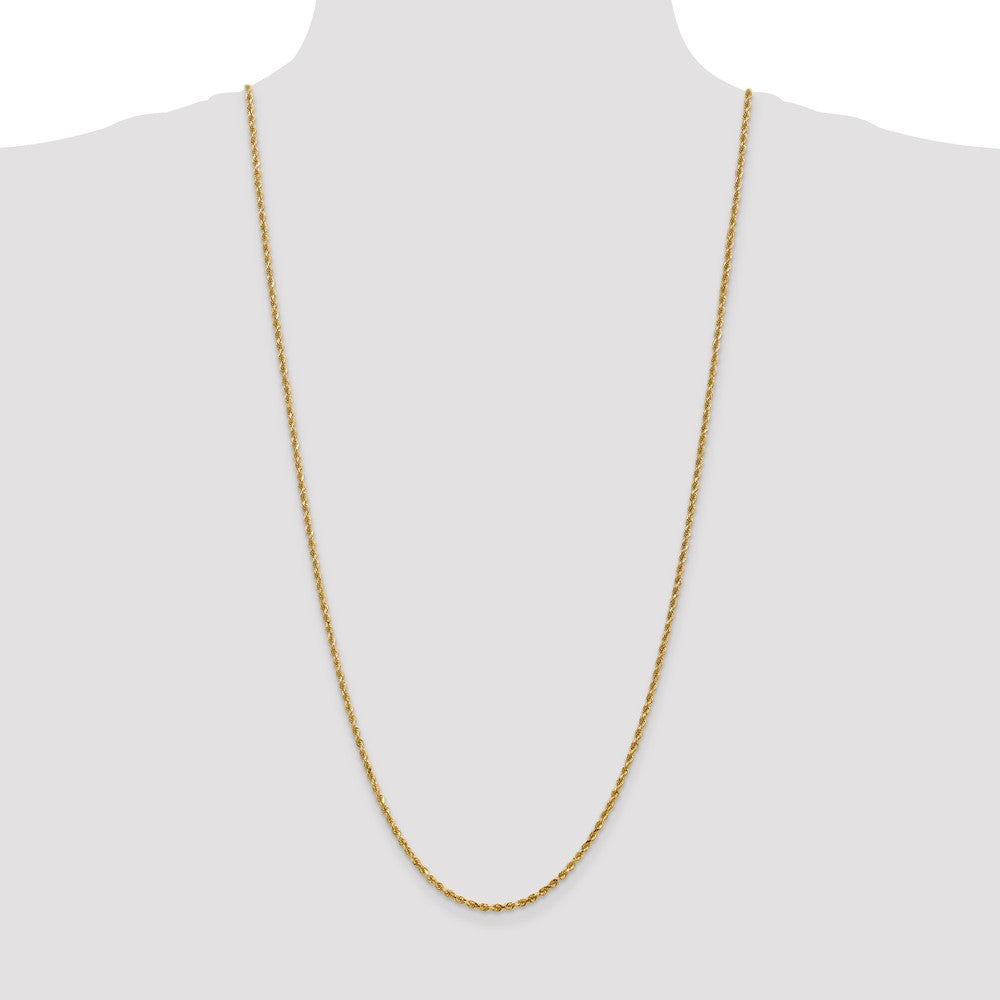 10k Yellow Gold 2.25 mm Diamond-cut Rope Chain (6.84 grams)