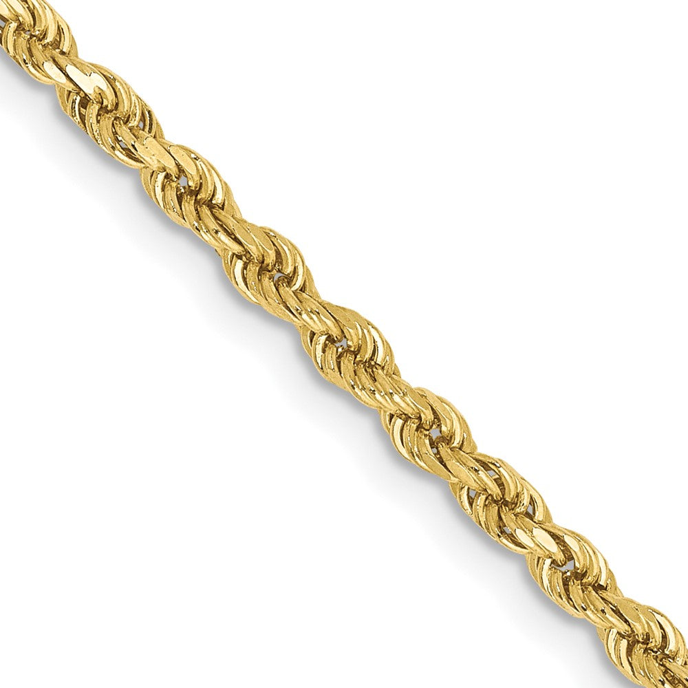 10k Yellow Gold 2.25 mm Diamond-cut Rope Chain