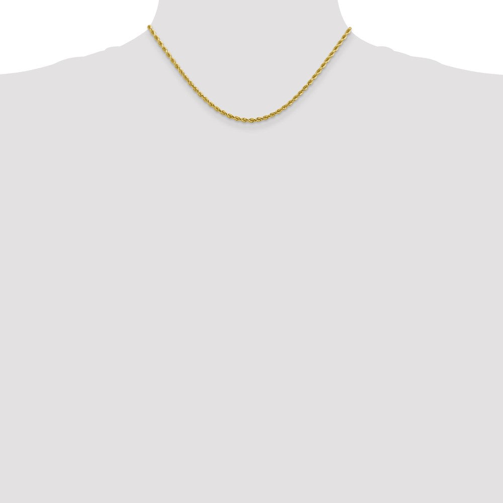 10k Yellow Gold 2.75 mm Diamond-cut Rope Chain (9.92 grams)