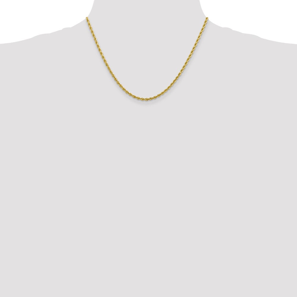 10k Yellow Gold 2.75 mm Diamond-cut Rope Chain (9.92 grams)