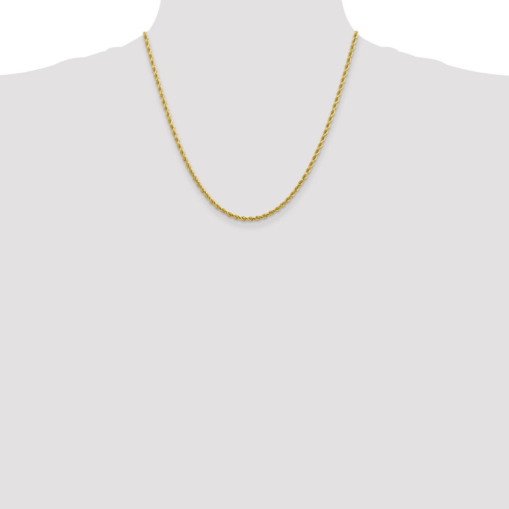 10k Yellow Gold 2.75 mm Diamond-cut Rope Chain (9.92 grams)