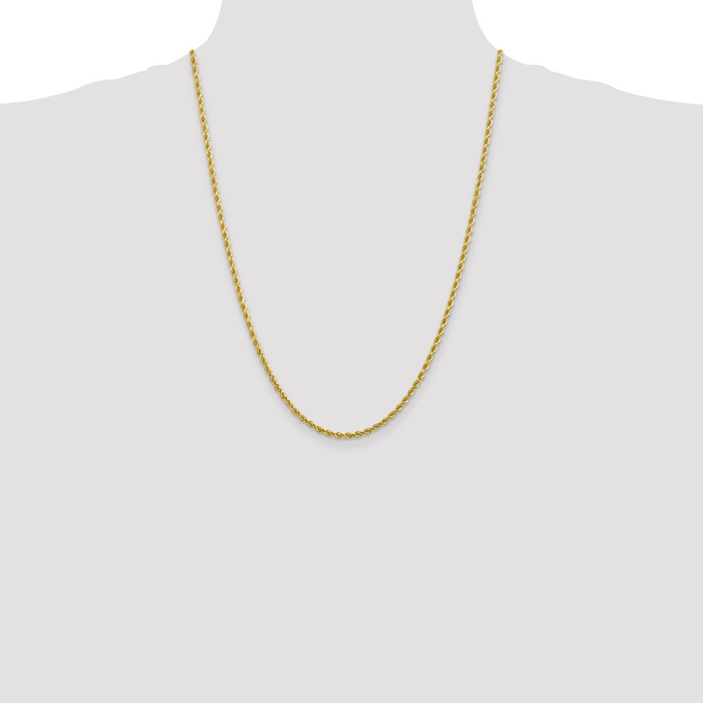 10k Yellow Gold 2.75 mm Diamond-cut Rope Chain (9.92 grams)