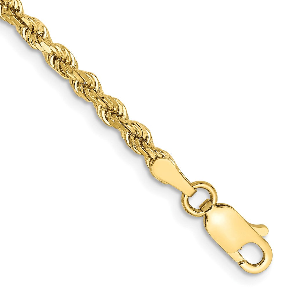10k Yellow Gold 2.75 mm Diamond-cut Rope Bracelet