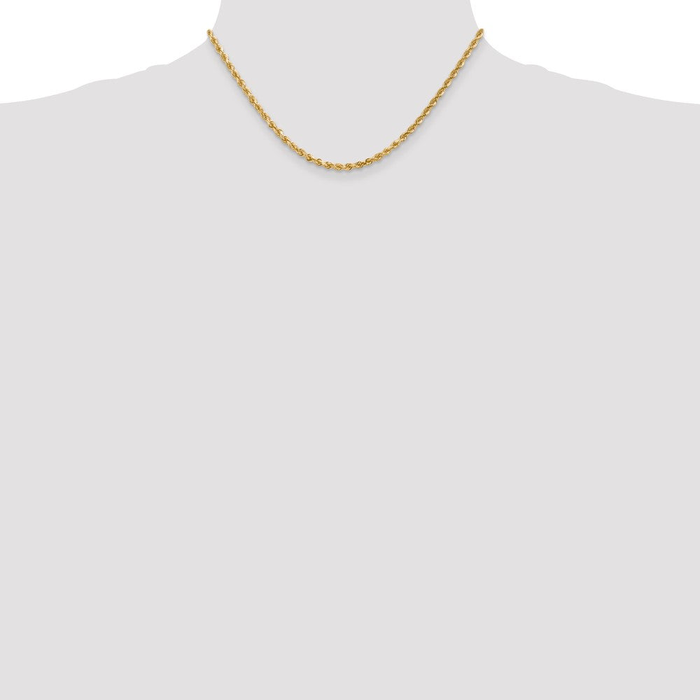 10k Yellow Gold 3 mm Diamond-cut Rope Chain (11.08 grams)