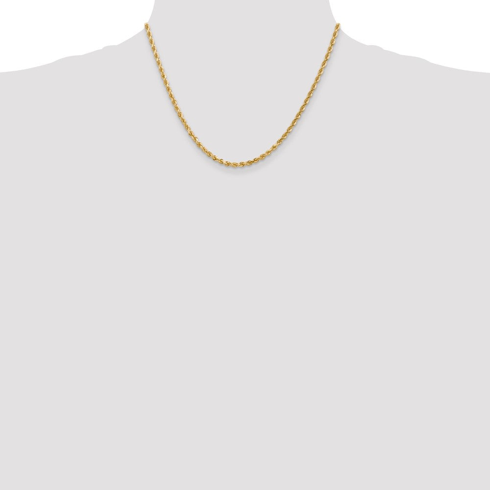 10k Yellow Gold 3 mm Diamond-cut Rope Chain (11.08 grams)