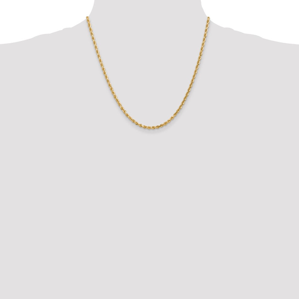 10k Yellow Gold 3 mm Diamond-cut Rope Chain (11.08 grams)