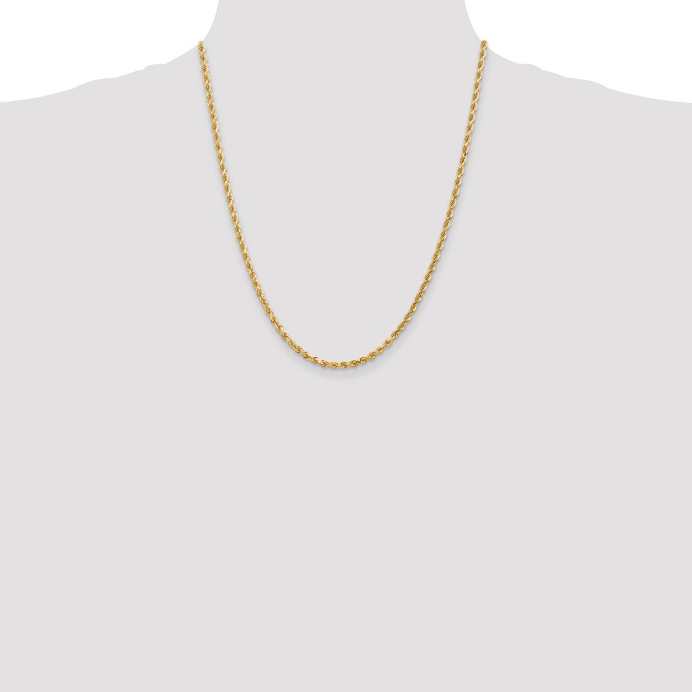 10k Yellow Gold 3 mm Diamond-cut Rope Chain (11.08 grams)