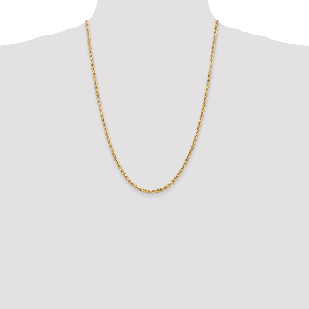 10k Yellow Gold 3 mm Diamond-cut Rope Chain (11.08 grams)