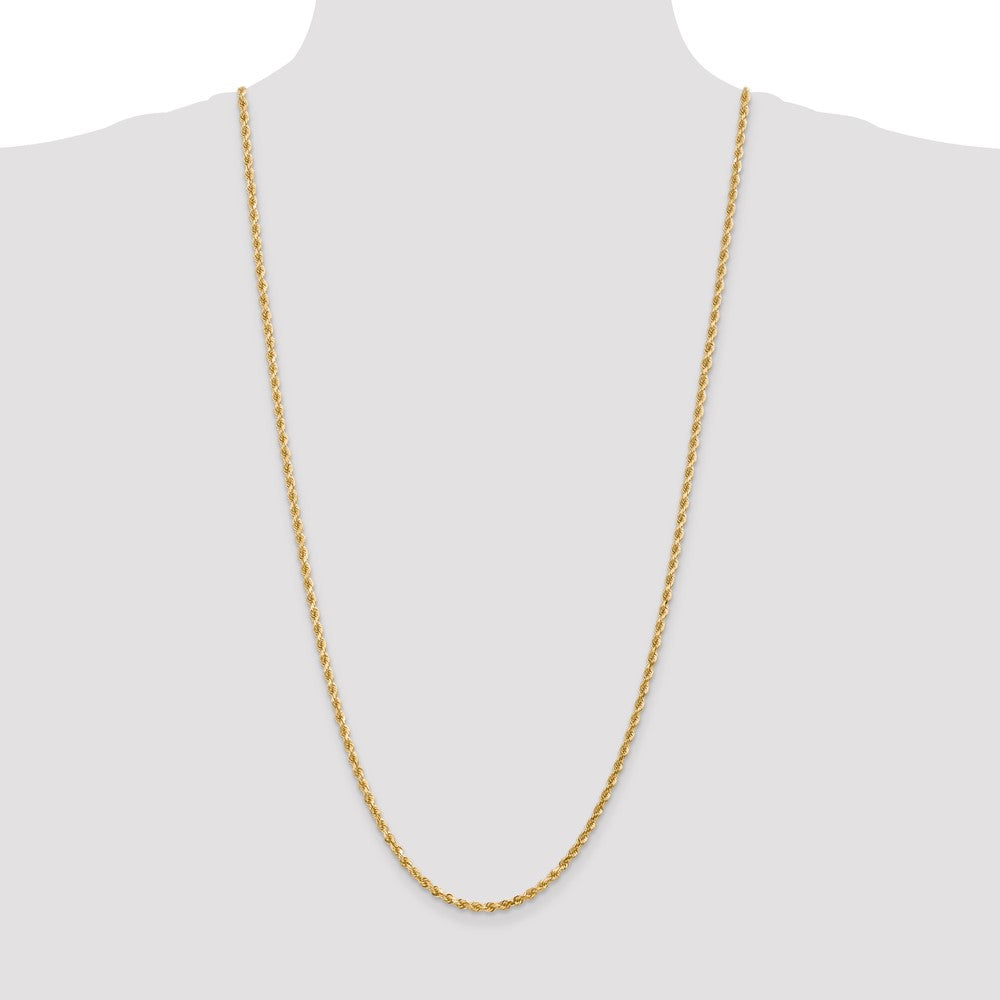 10k Yellow Gold 3 mm Diamond-cut Rope Chain (11.08 grams)