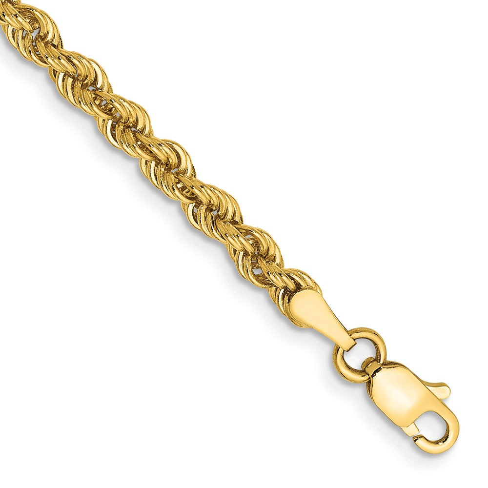 10k Yellow Gold 3 mm Regular Rope Bracelet