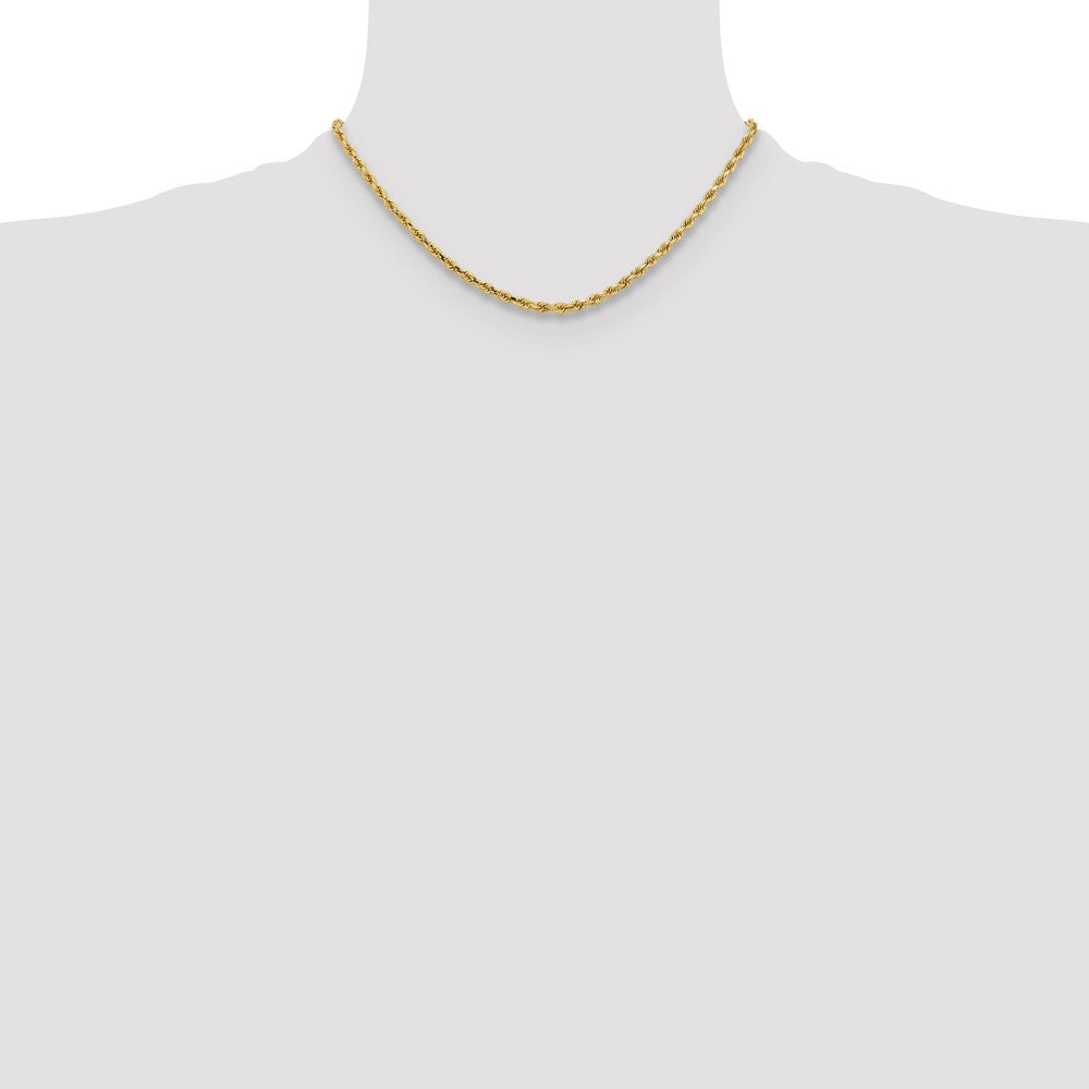 10k Yellow Gold 3.25 mm Diamond-cut Rope Chain (12.81 grams)