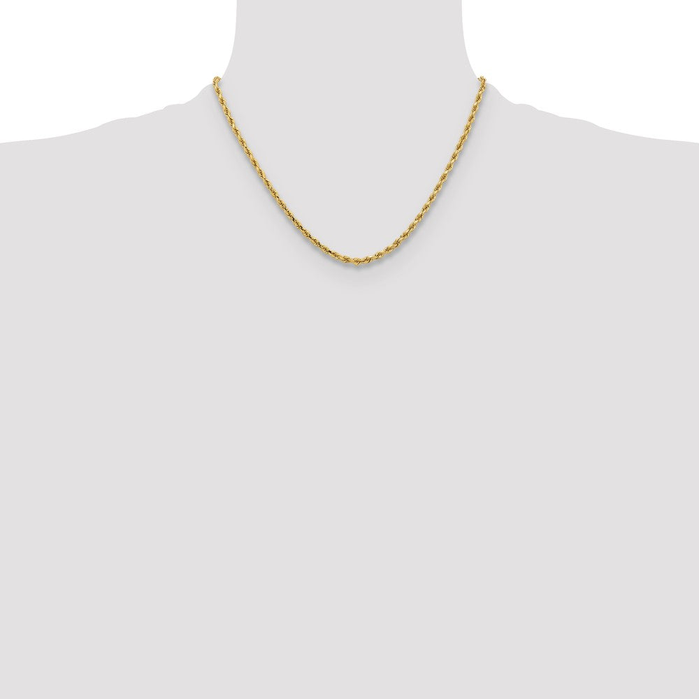 10k Yellow Gold 3.25 mm Diamond-cut Rope Chain (12.81 grams)