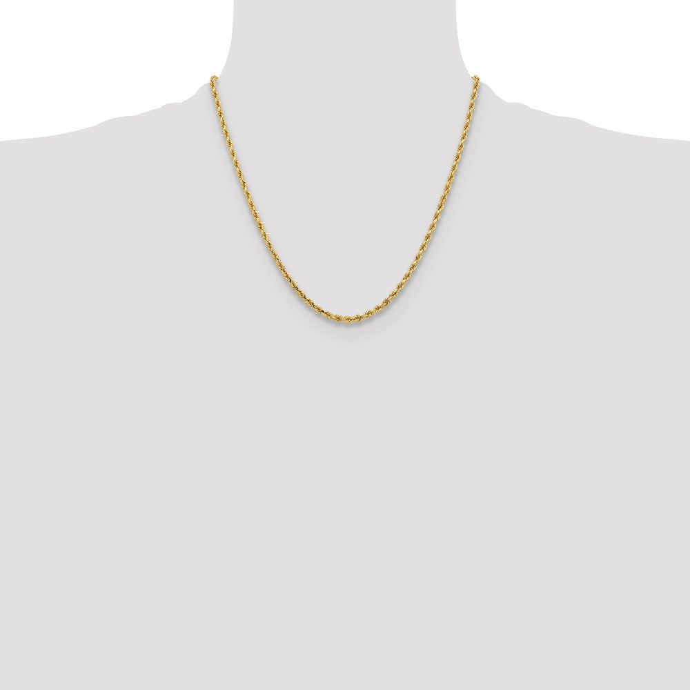 10k Yellow Gold 3.25 mm Diamond-cut Rope Chain (12.81 grams)