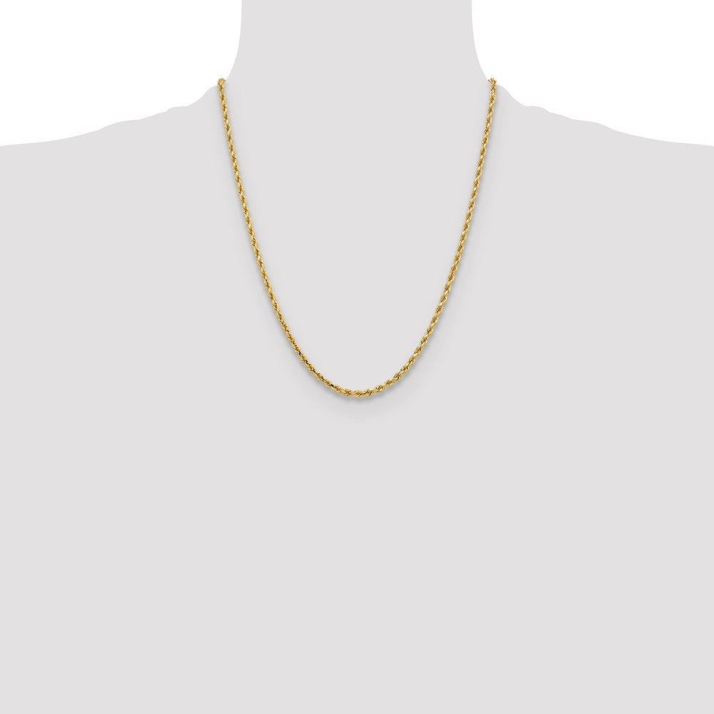 10k Yellow Gold 3.25 mm Diamond-cut Rope Chain (12.81 grams)