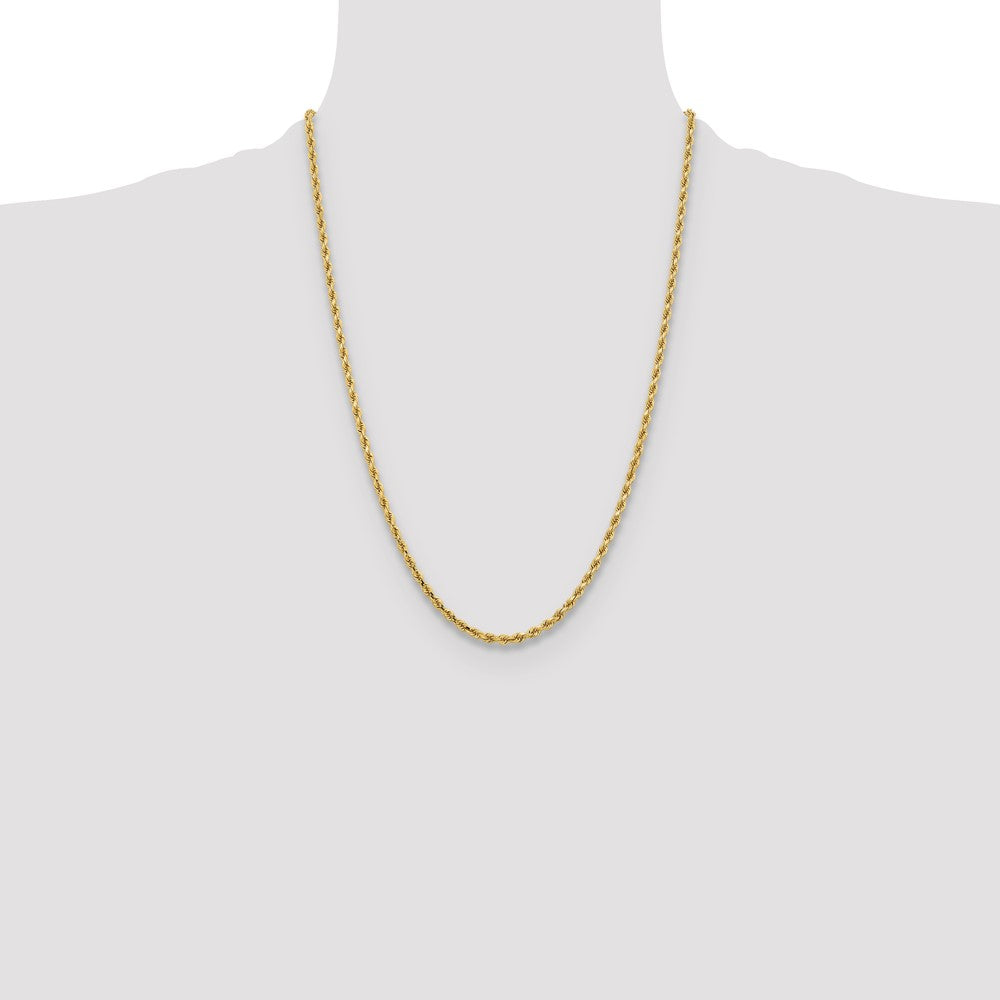 10k Yellow Gold 3.25 mm Diamond-cut Rope Chain (12.81 grams)