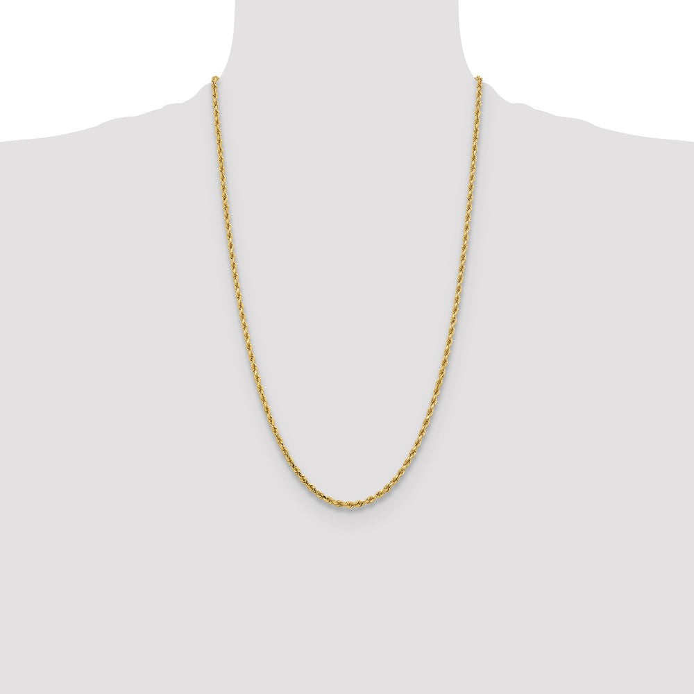 10k Yellow Gold 3.25 mm Diamond-cut Rope Chain (12.81 grams)