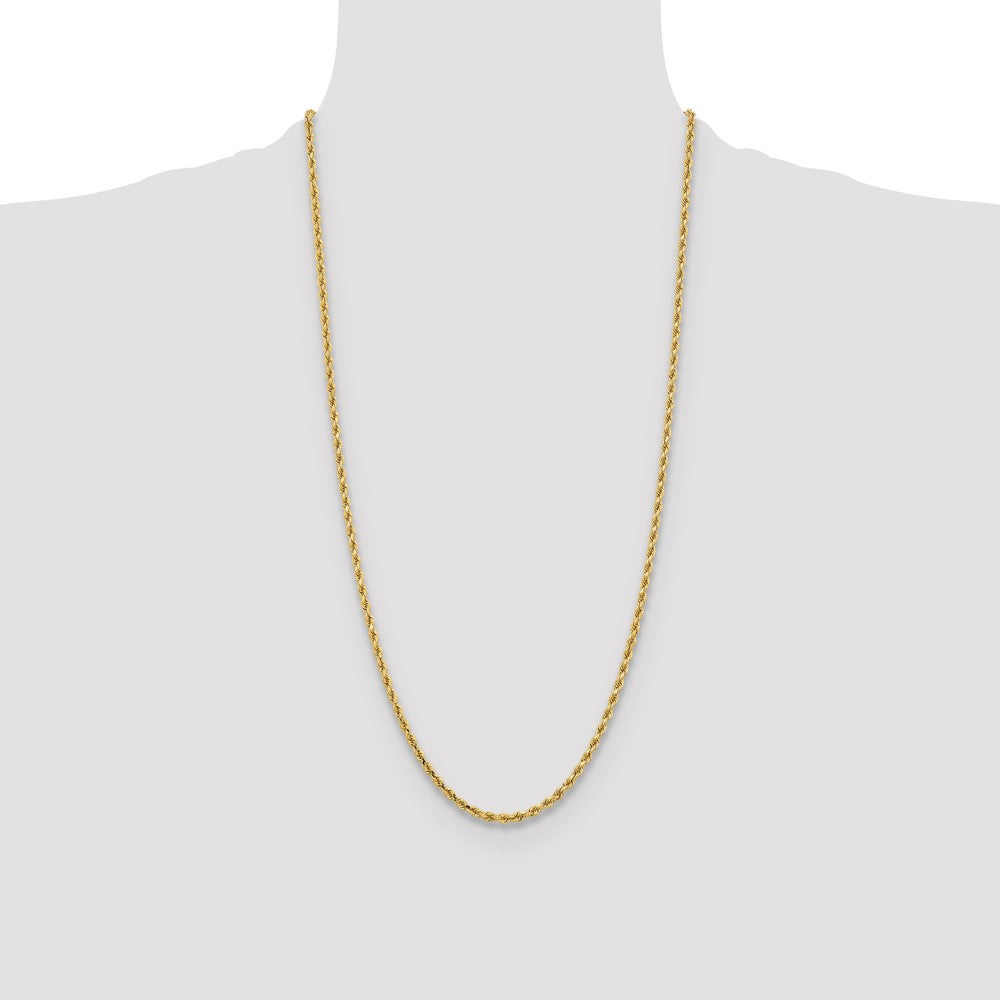 10k Yellow Gold 3.25 mm Diamond-cut Rope Chain (12.81 grams)