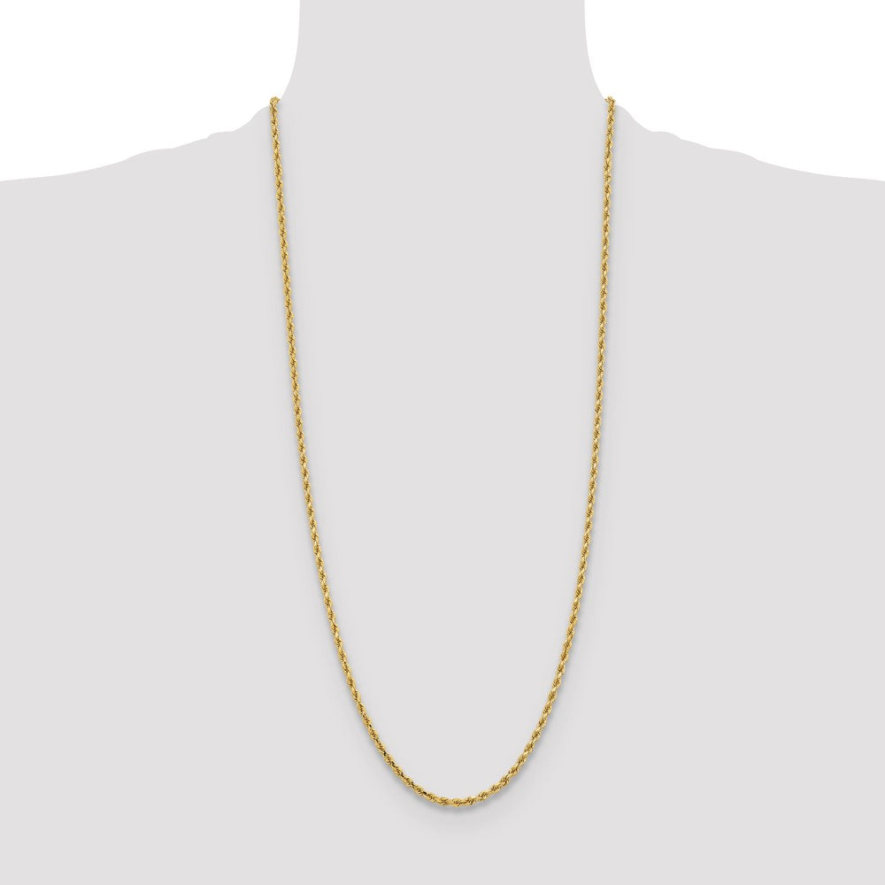 10k Yellow Gold 3.25 mm Diamond-cut Rope Chain (12.81 grams)