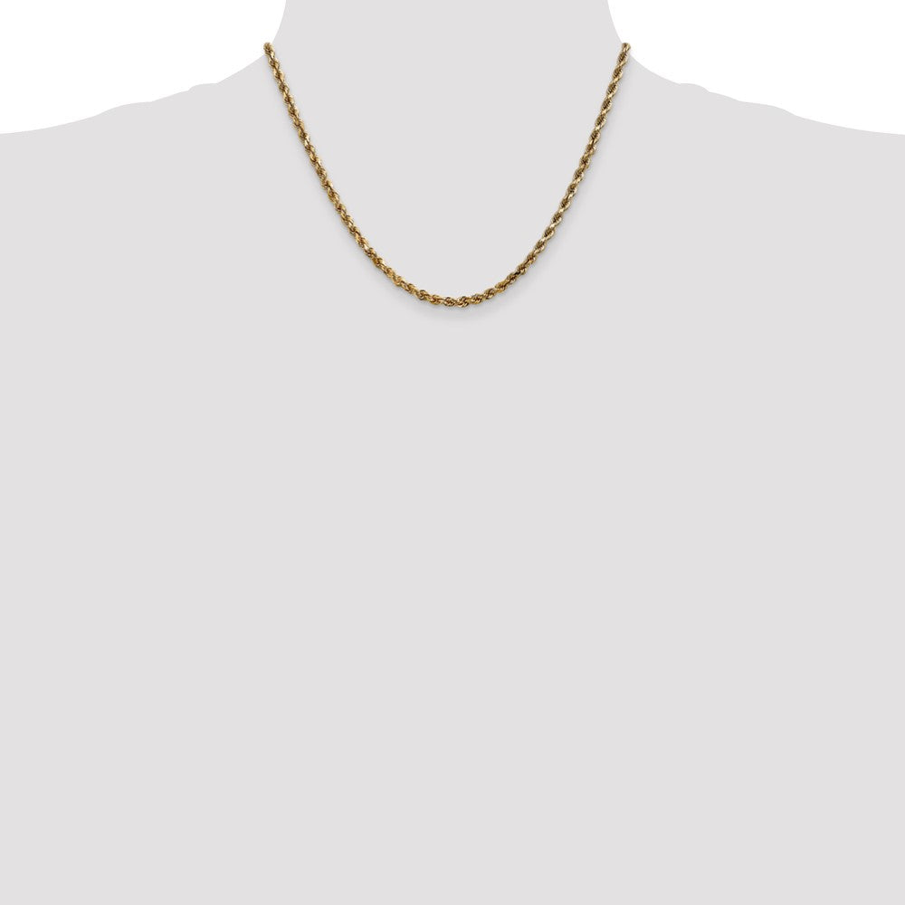 10k Yellow Gold 3.5 mm Diamond-cut Rope Chain (13.81 grams)