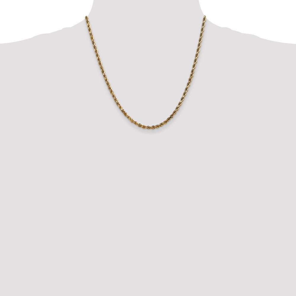 10k Yellow Gold 3.5 mm Diamond-cut Rope Chain (13.81 grams)