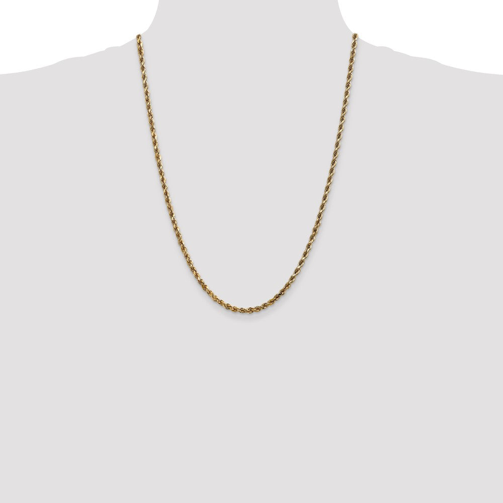 10k Yellow Gold 3.5 mm Diamond-cut Rope Chain (13.81 grams)