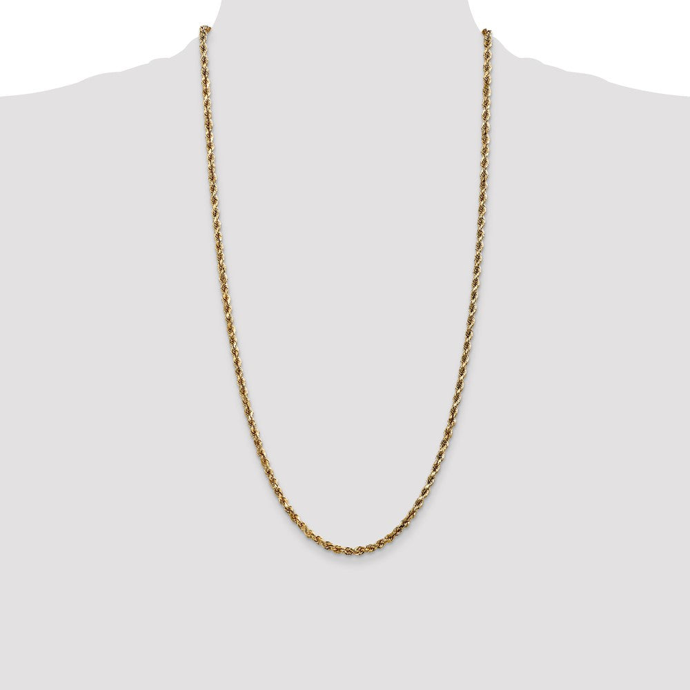 10k Yellow Gold 3.5 mm Diamond-cut Rope Chain (13.81 grams)