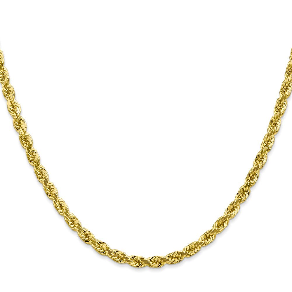 10k Yellow Gold 4 mm Diamond-cut Rope Chain
