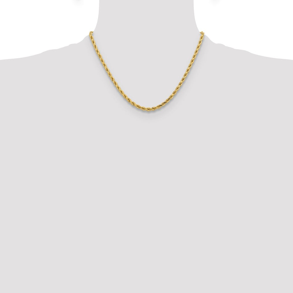 10k Yellow Gold 4.25 mm Diamond-cut Rope Chain (24.72 grams)