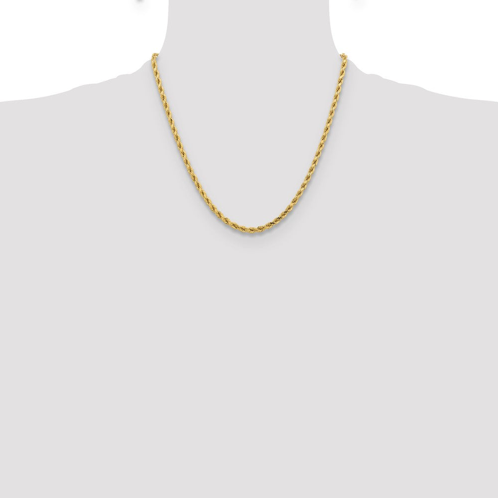 10k Yellow Gold 4.25 mm Diamond-cut Rope Chain (24.72 grams)