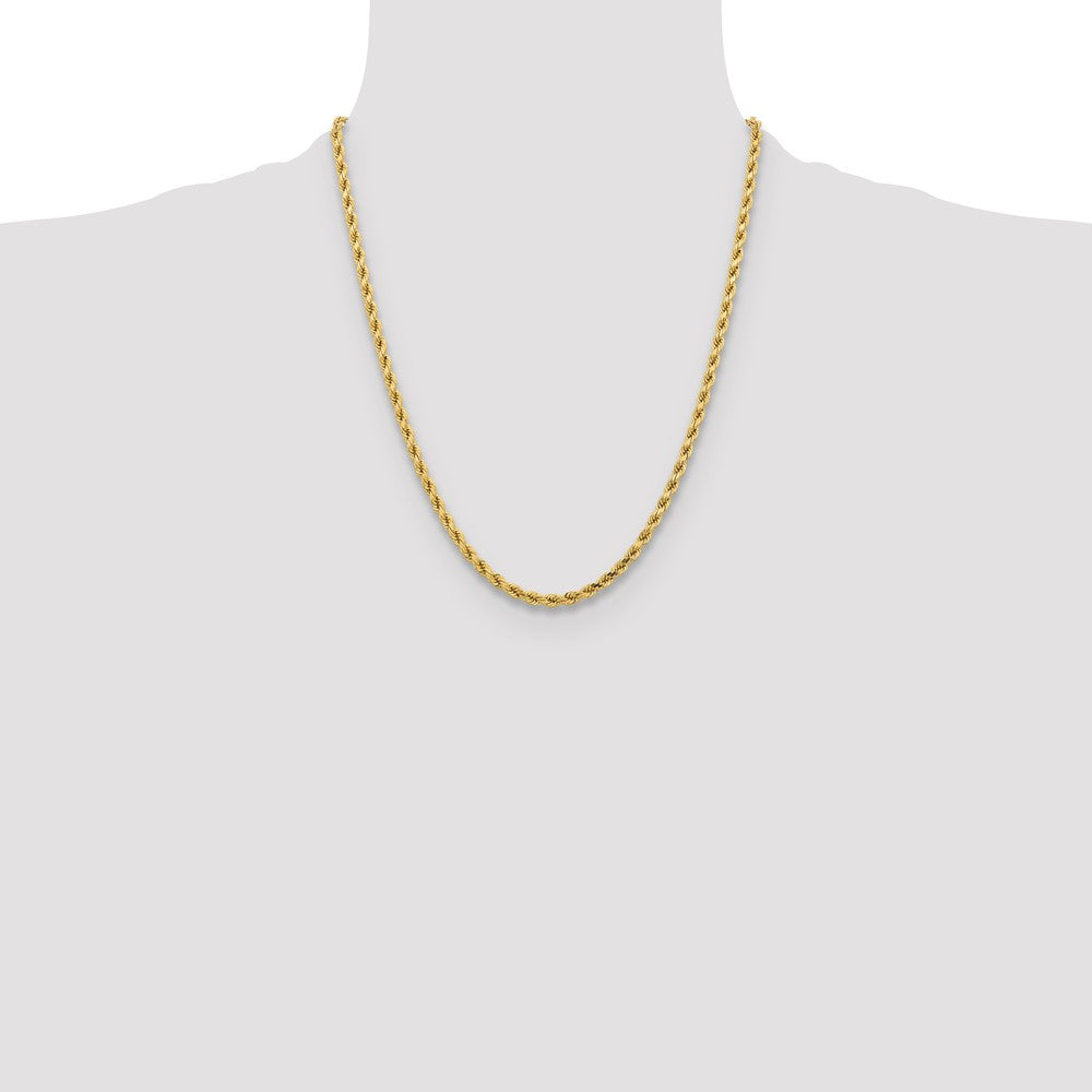 10k Yellow Gold 4.25 mm Diamond-cut Rope Chain (24.72 grams)