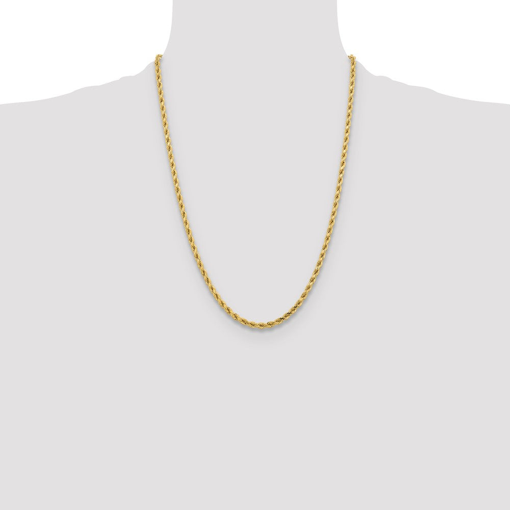 10k Yellow Gold 4.25 mm Diamond-cut Rope Chain (24.72 grams)