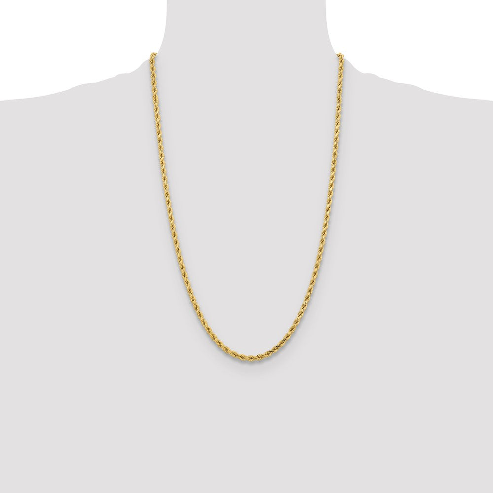 10k Yellow Gold 4.25 mm Diamond-cut Rope Chain (24.72 grams)