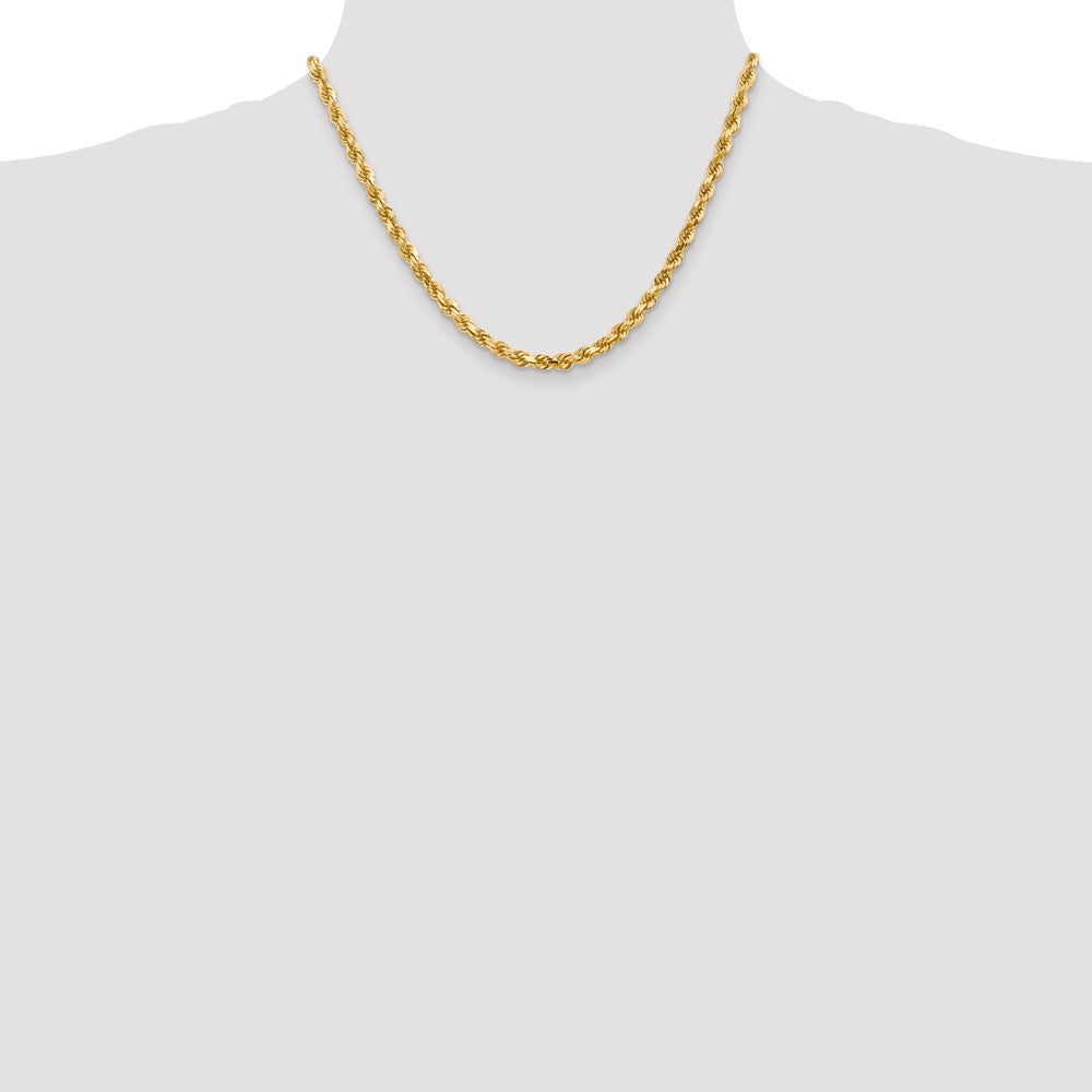 10k Yellow Gold 4.5 mm Diamond-Cut Rope Chain (29.31 grams)