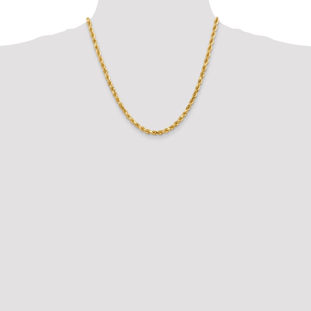 10k Yellow Gold 4.5 mm Diamond-Cut Rope Chain (29.31 grams)