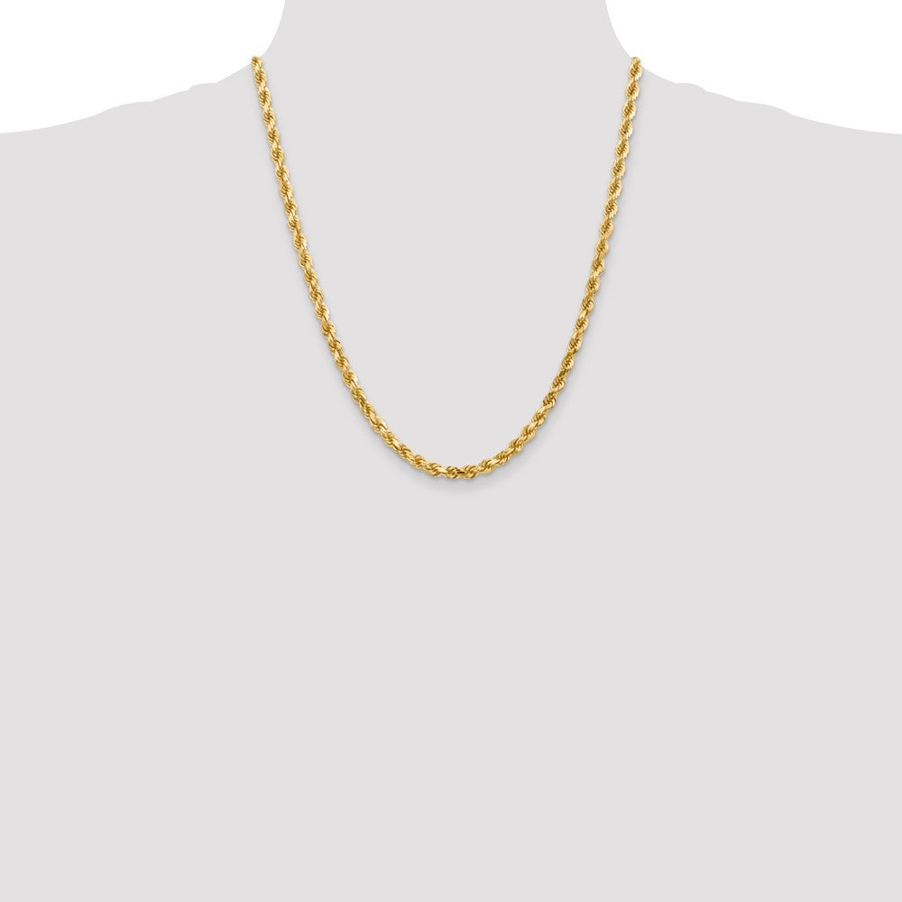 10k Yellow Gold 4.5 mm Diamond-Cut Rope Chain (29.31 grams)