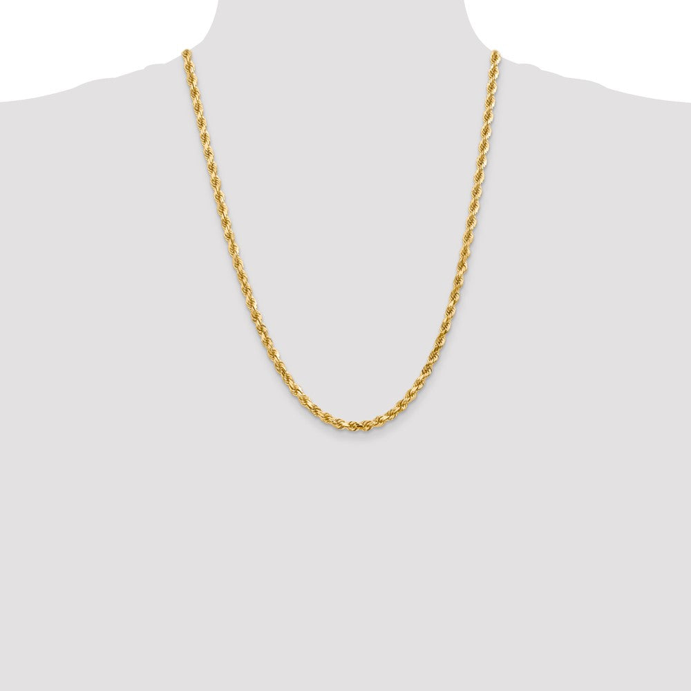 10k Yellow Gold 4.5 mm Diamond-Cut Rope Chain (29.31 grams)