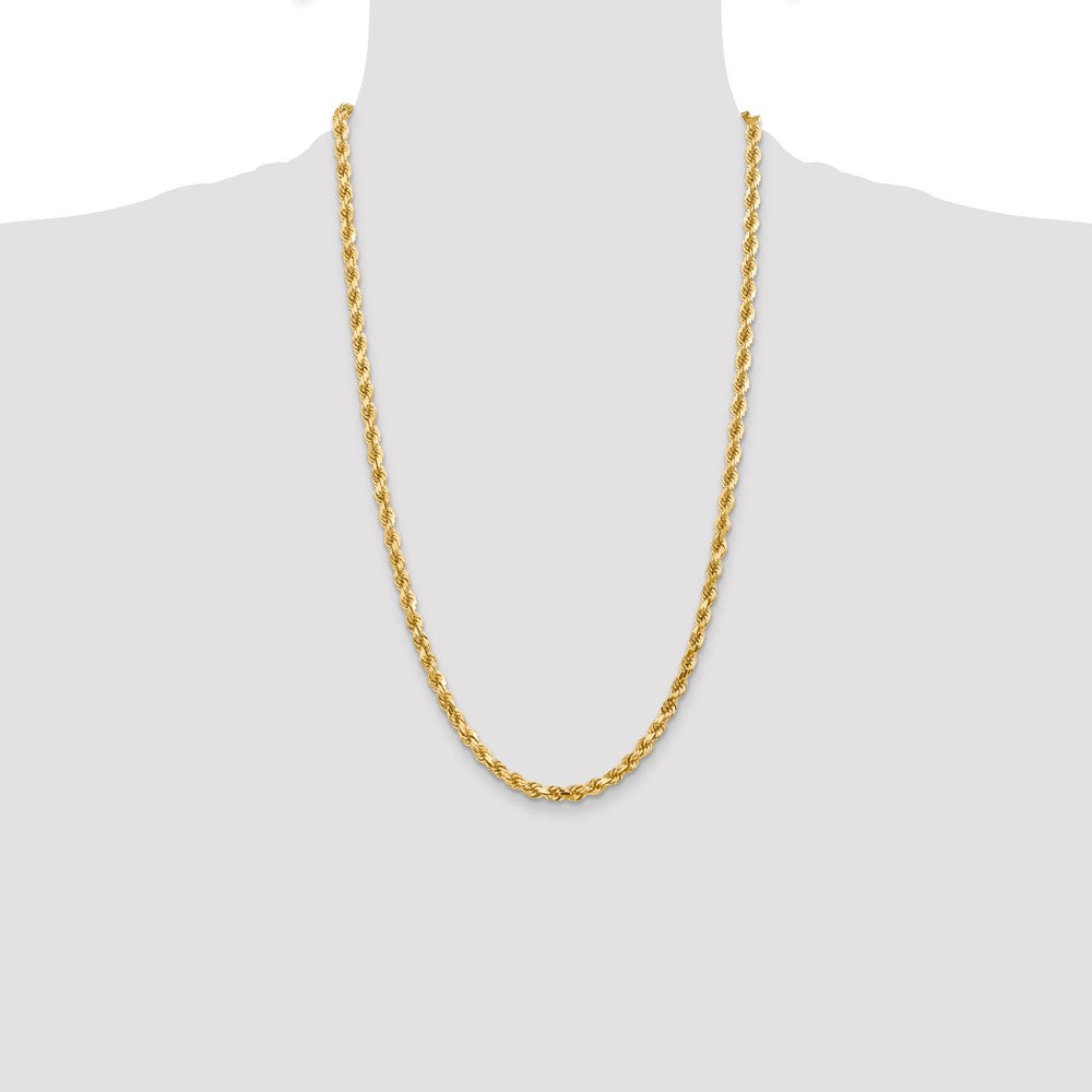 10k Yellow Gold 4.5 mm Diamond-Cut Rope Chain (29.31 grams)