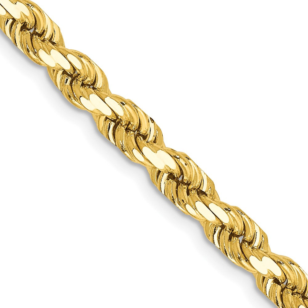 10k Yellow Gold 4.5 mm Diamond-Cut Rope Chain