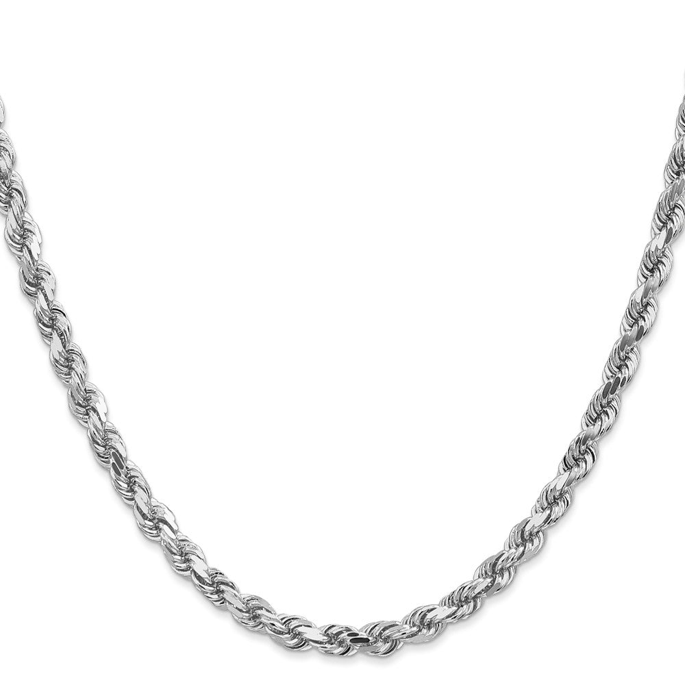 10k White Gold 4.5 mm Diamond-Cut Rope Chain