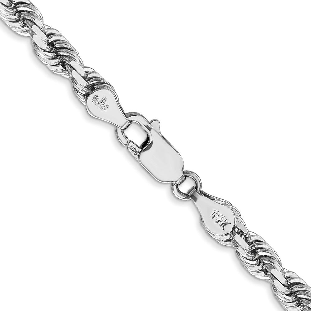 10k White Gold 4.5 mm Diamond-Cut Rope Chain (28.96 grams)