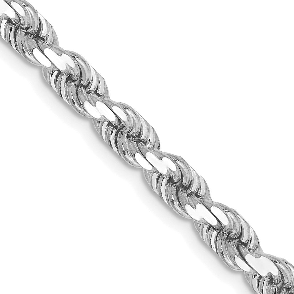 10k White Gold 4.5 mm Diamond-Cut Rope Chain