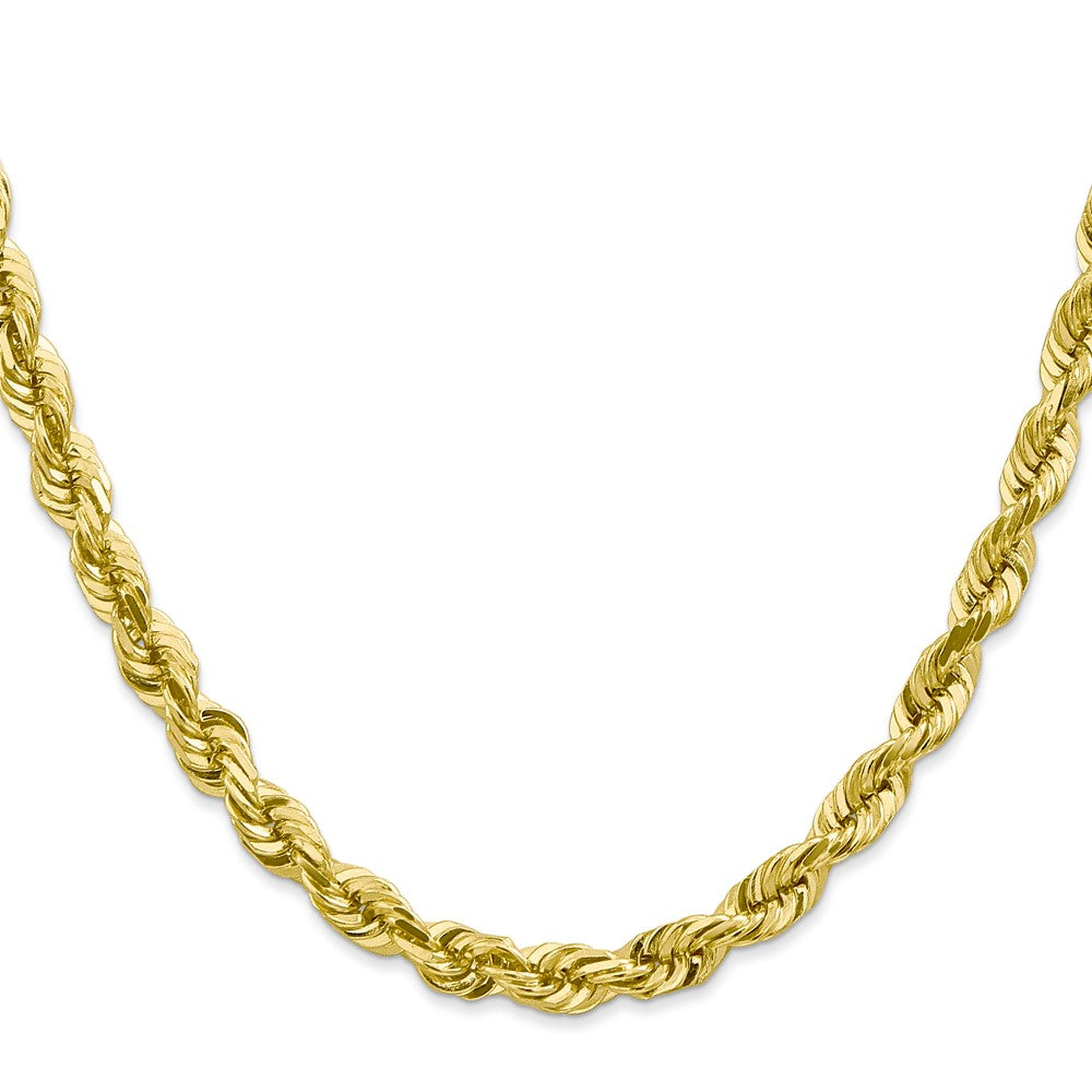 10k Yellow Gold 5.5 mm Diamond-cut Rope Chain