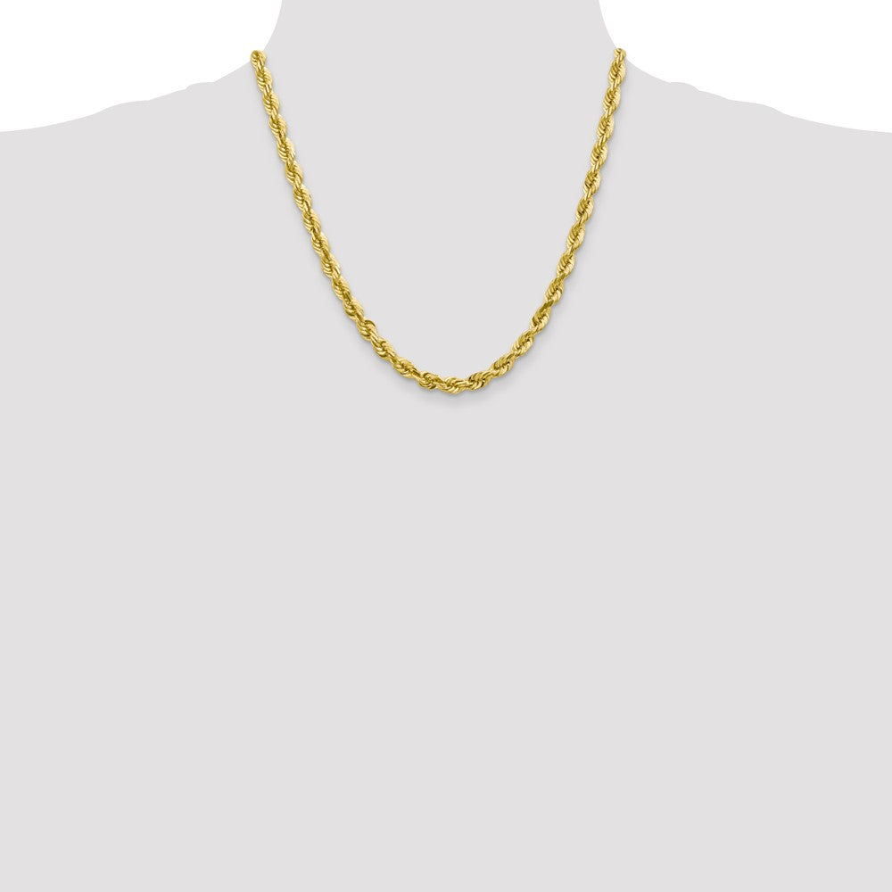 10k Yellow Gold 5.5 mm Diamond-cut Rope Chain (46.29 grams)