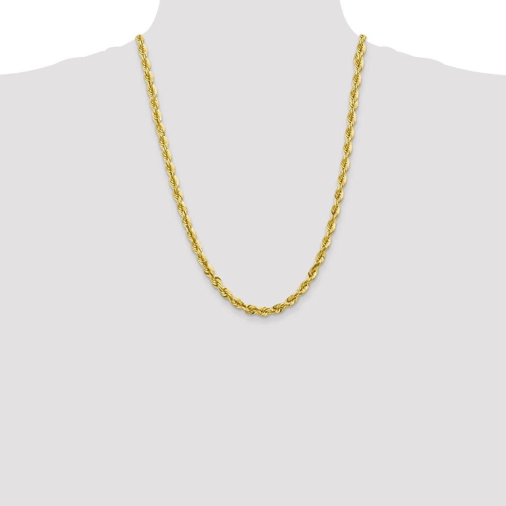 10k Yellow Gold 5.5 mm Diamond-cut Rope Chain (46.29 grams)