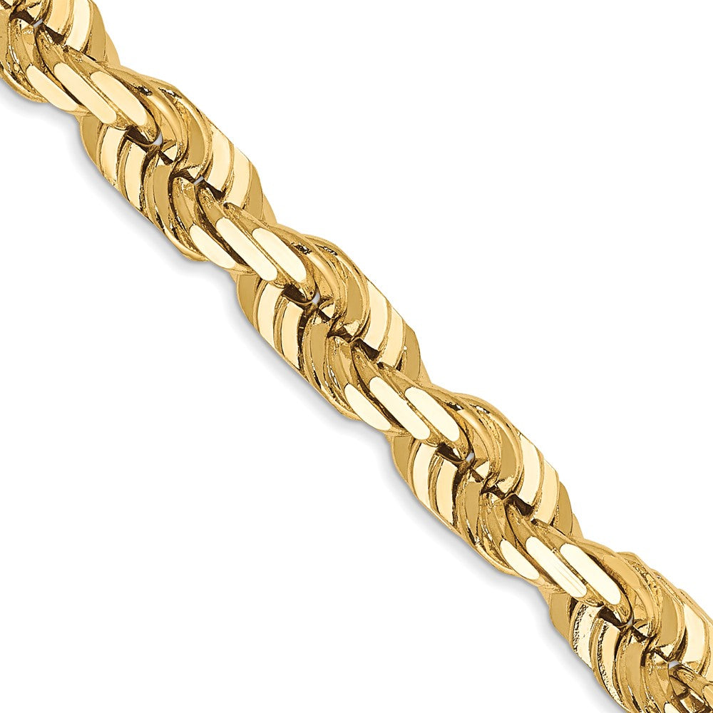 10k Yellow Gold 5.5 mm Diamond-cut Rope Chain