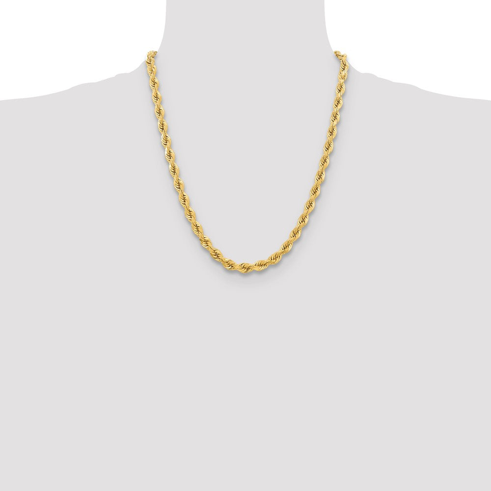 10k Yellow Gold 6.5 mm Diamond-cut Rope Chain (72.52 grams)