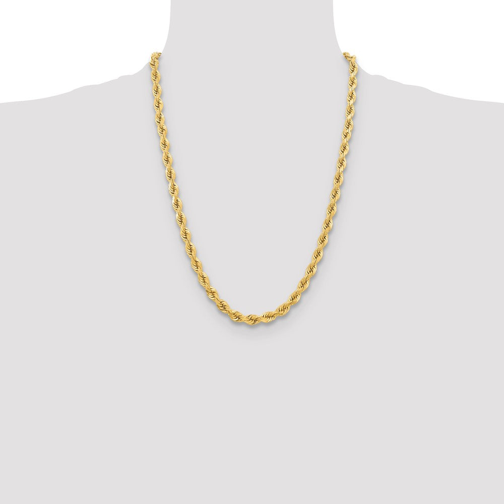 10k Yellow Gold 6.5 mm Diamond-cut Rope Chain (72.52 grams)