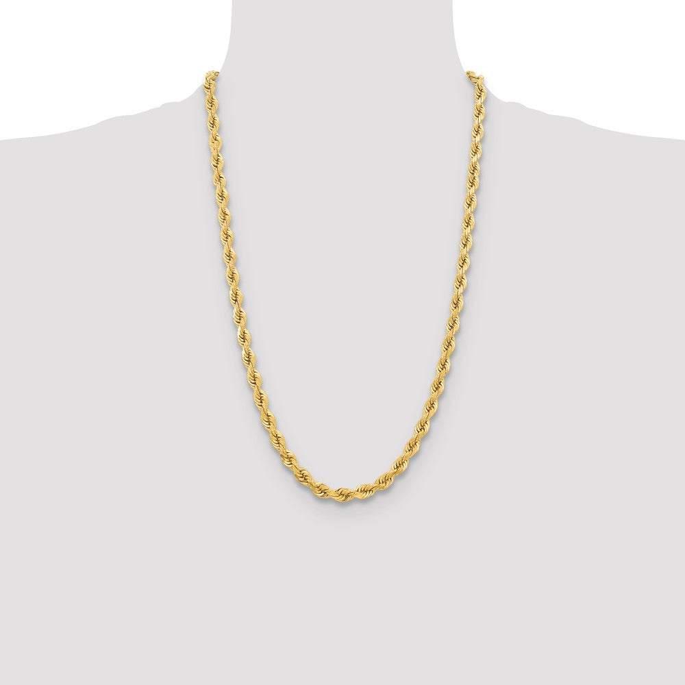 10k Yellow Gold 6.5 mm Diamond-cut Rope Chain (72.52 grams)