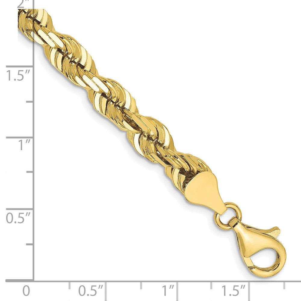 10k Yellow Gold 6.5 mm Diamond-cut Rope Chain (27.9 grams)