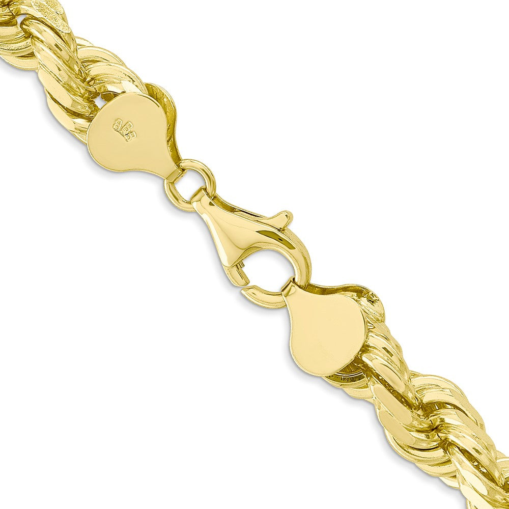 10k Yellow Gold 8 mm Diamond-cut Rope Chain (105.53 grams)